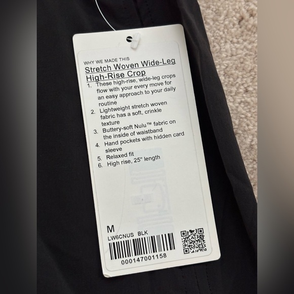 NWT lululemon athletica Stretch Woven Wide-Leg High-Rise Crop Pant - Picture 10 of 10